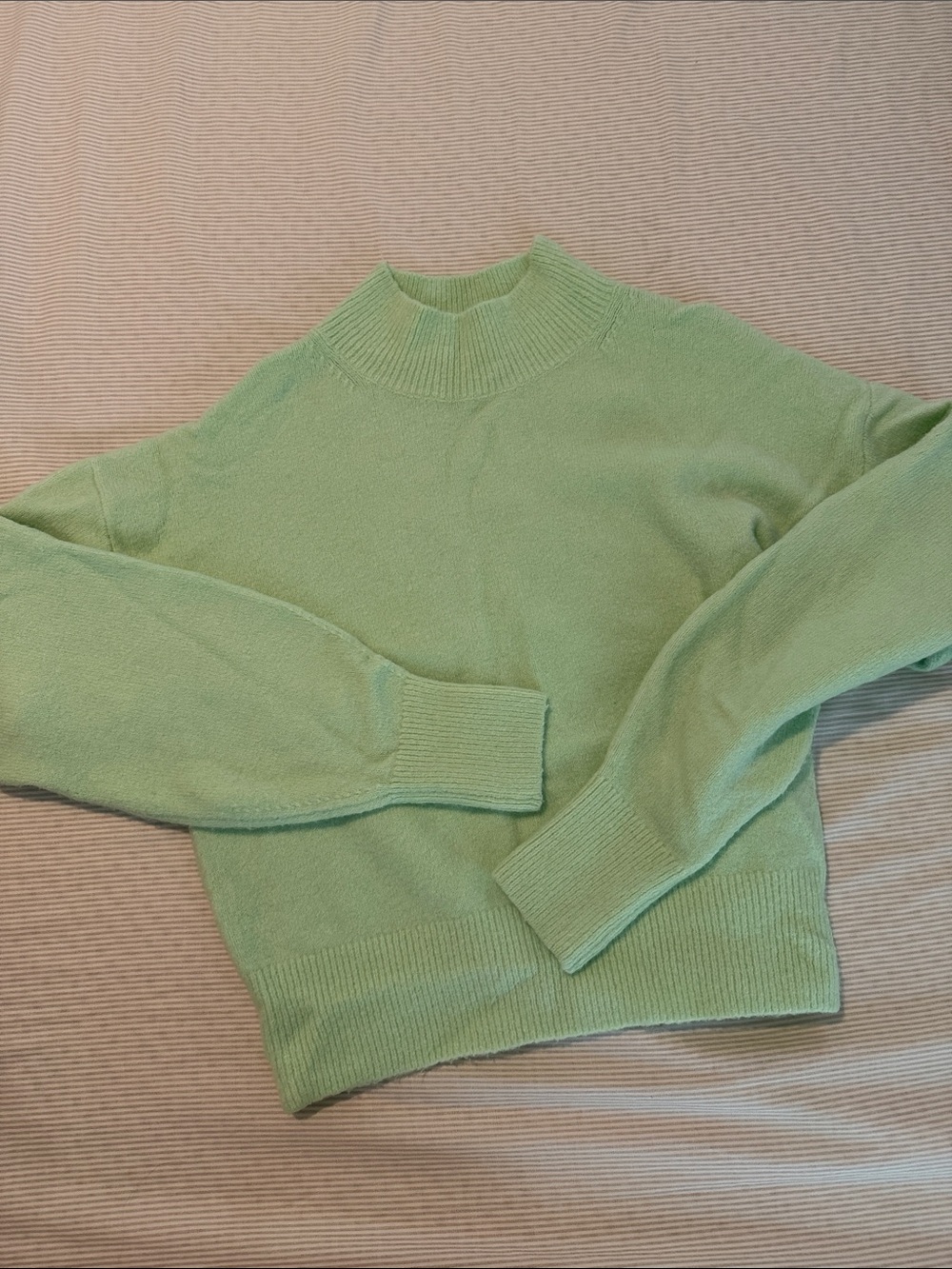 & Other Stories Mint Green Mock Neck Sweater